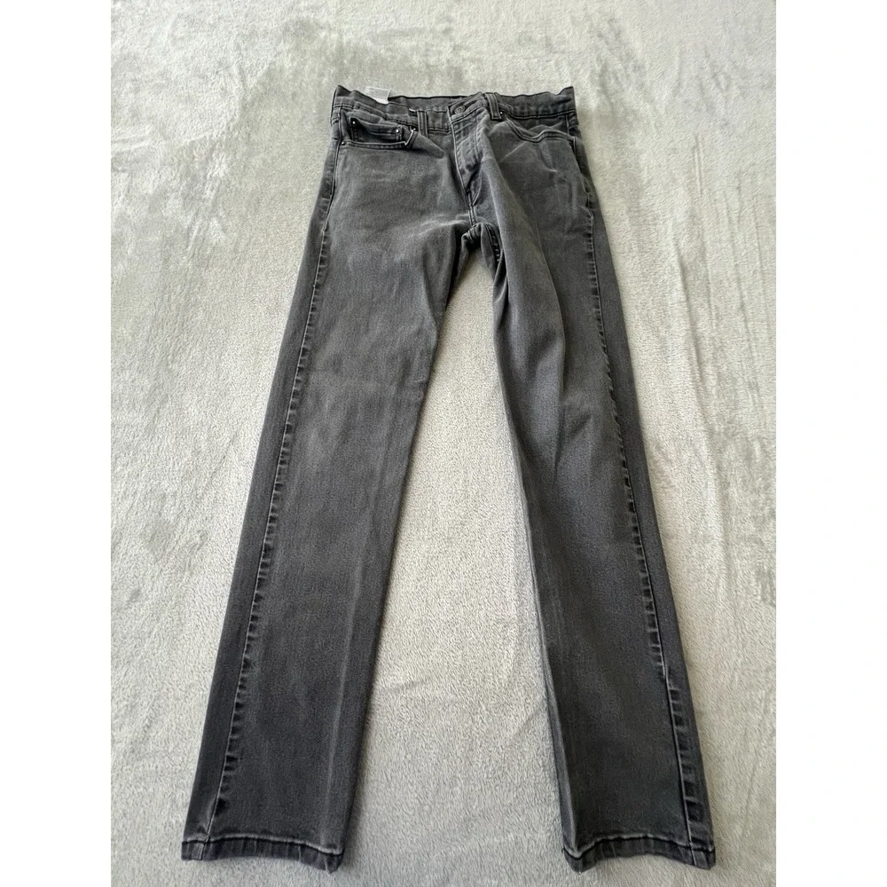 Levis 502 Mens Jeans 32x34 Gray Regular Taper Cotton Denim
